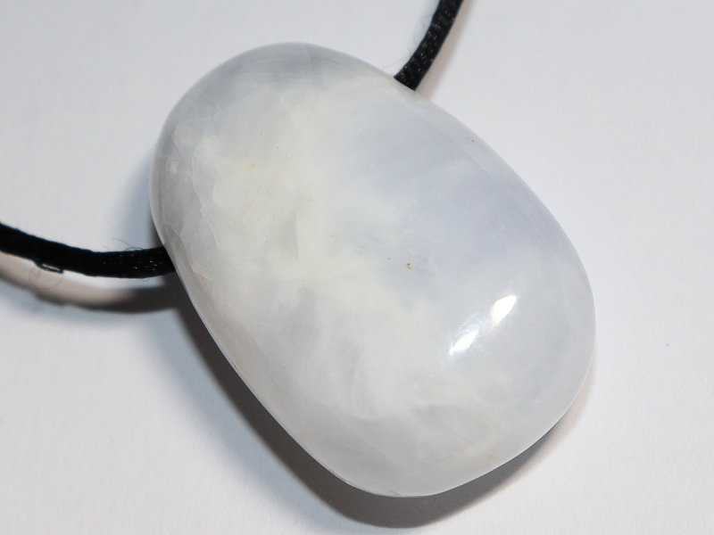 blue calcite with cord or silver 925