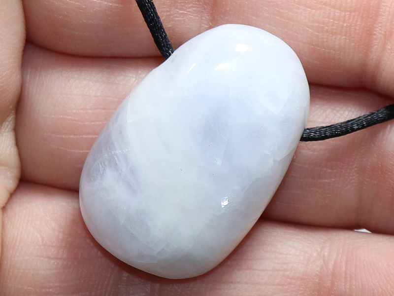 blue calcite with cord or silver 925