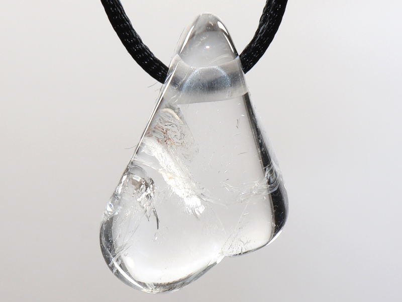 goshenite with cord or silver 925
