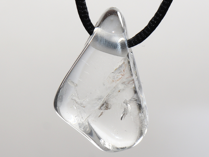 goshenite with cord or silver 925