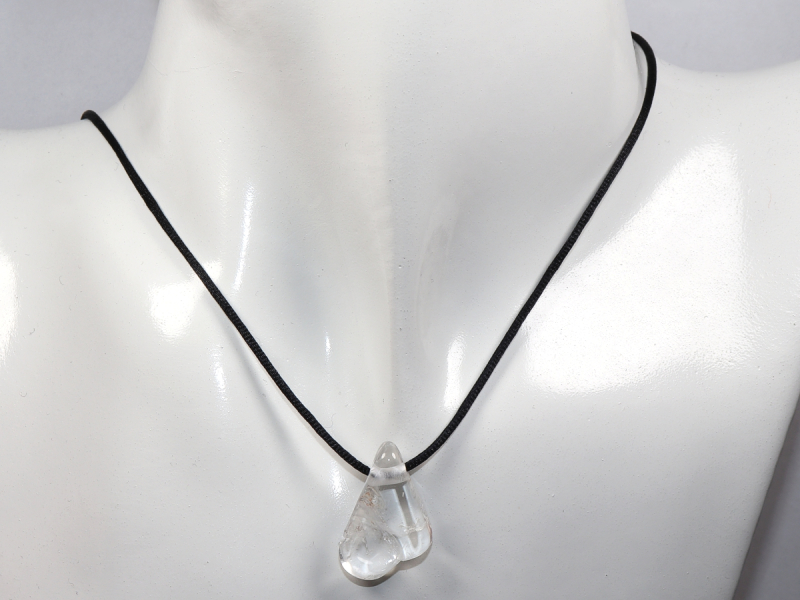 goshenite with cord or silver 925