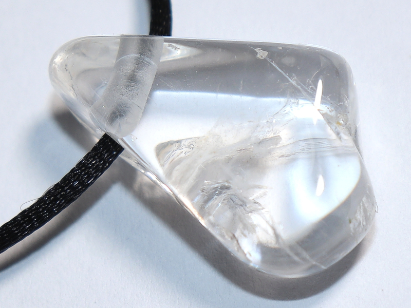 goshenite with cord or silver 925