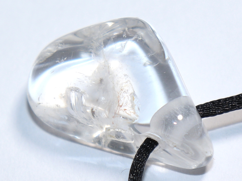goshenite with cord or silver 925