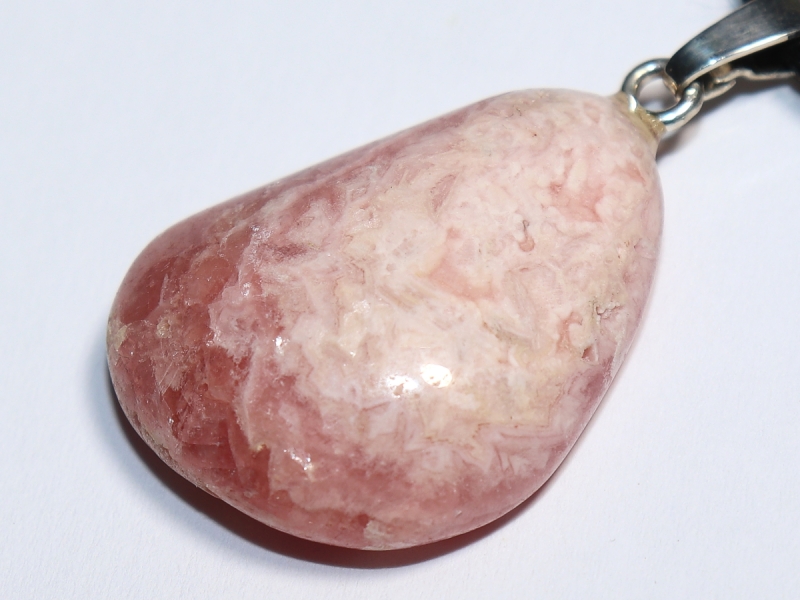 rhodochrosite with cord or silver 925