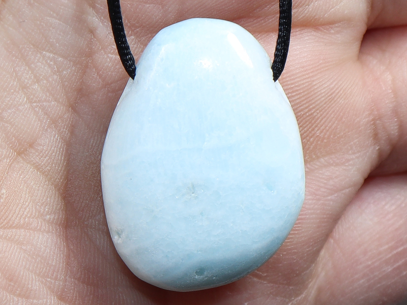 blauer Aragonit mit Band oder Silber 925