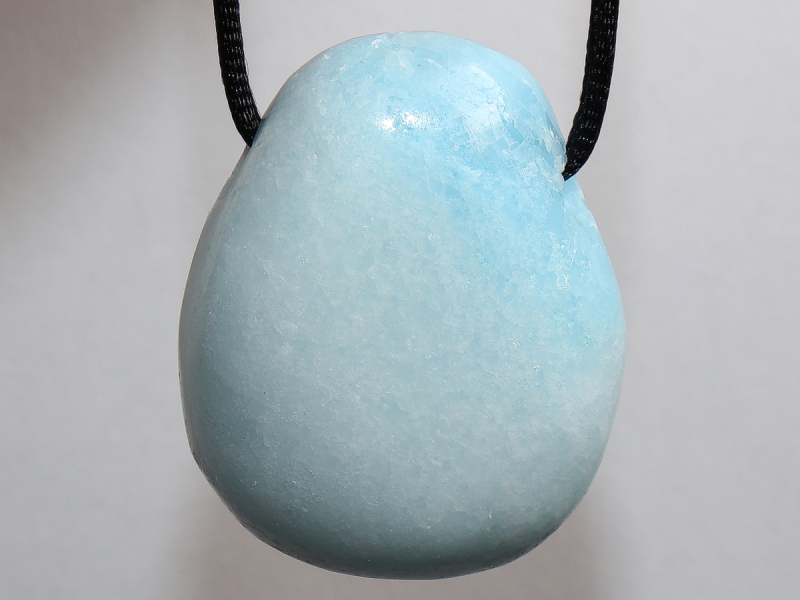 blauer Aragonit mit Band oder Silber 925