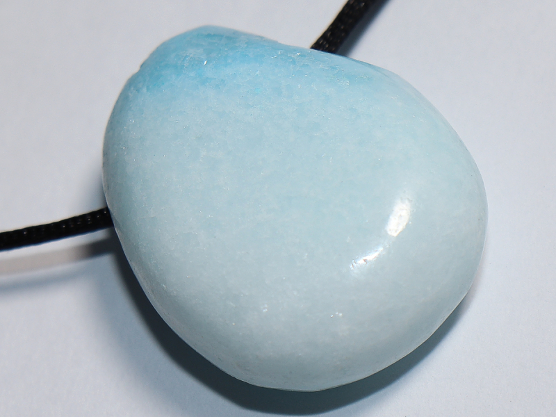 blauer Aragonit mit Band oder Silber 925