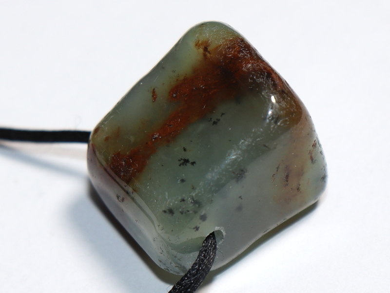chrysoprase with cord or silver 925