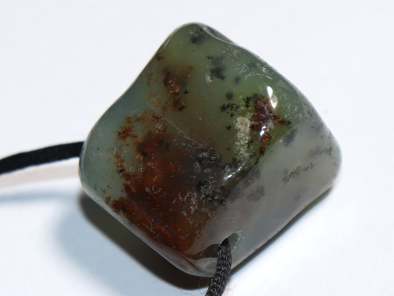 chrysoprase with cord or silver 925