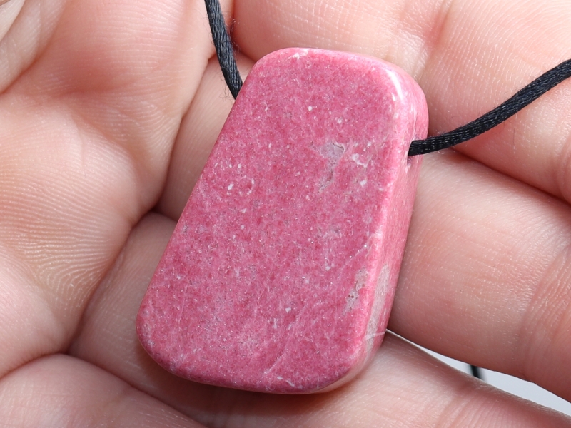 thulite with cord or silver 925