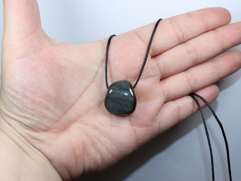 cat's eye quartz with cord or silver 925