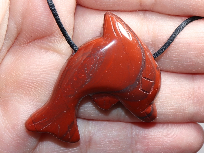 red jasper with cord or silver 925