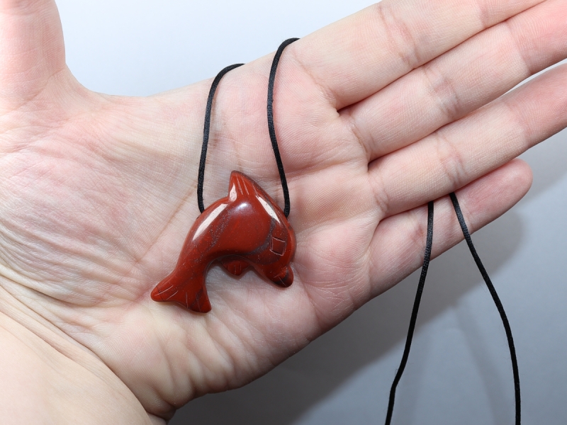 red jasper with cord or silver 925