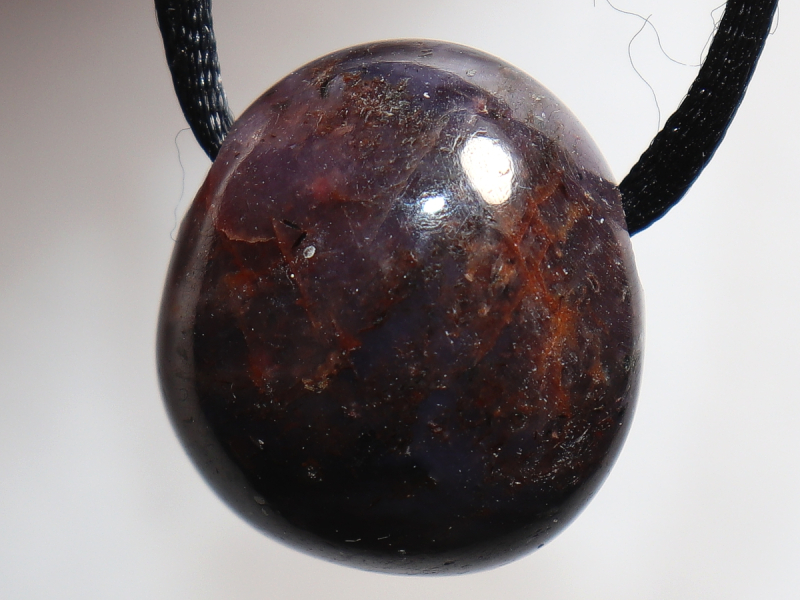 ruby in sapphire with cord or silver 925