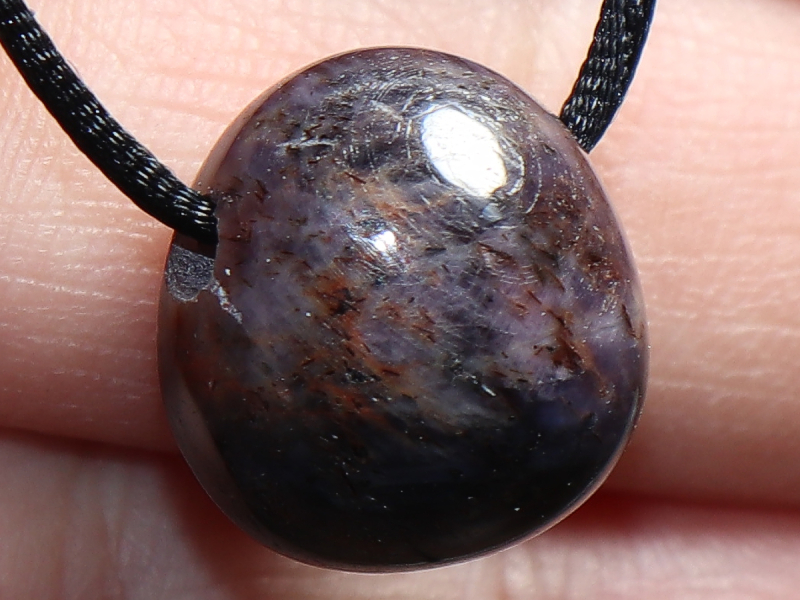 ruby in sapphire with cord or silver 925
