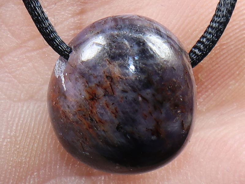 ruby in sapphire with cord or silver 925