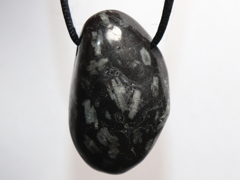 chrysanthemum stone with cord or silver 925