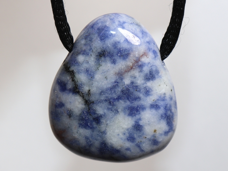 sodalite with cord or silver 925