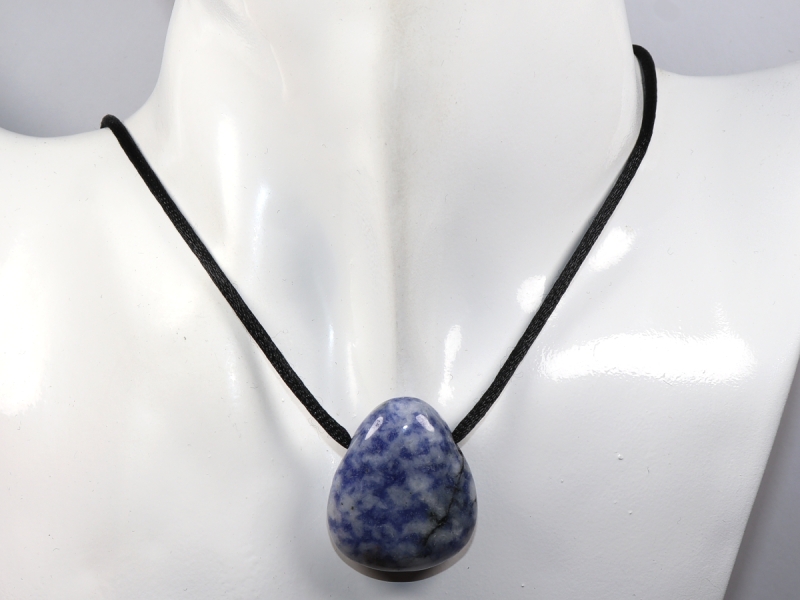 sodalite with cord or silver 925