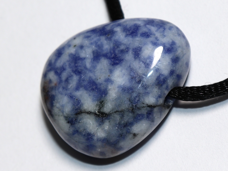 sodalite with cord or silver 925
