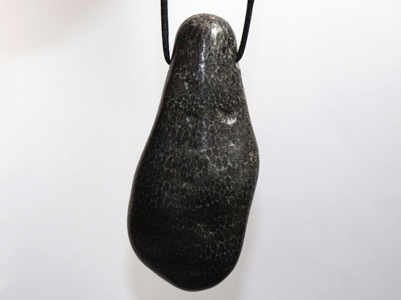 black coral with cord or silver 925