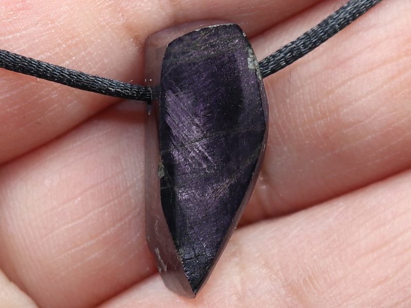 purpurite with cord or silver 925