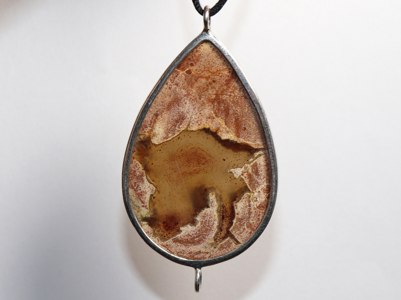 Amulettstein mit Band oder Silber 925