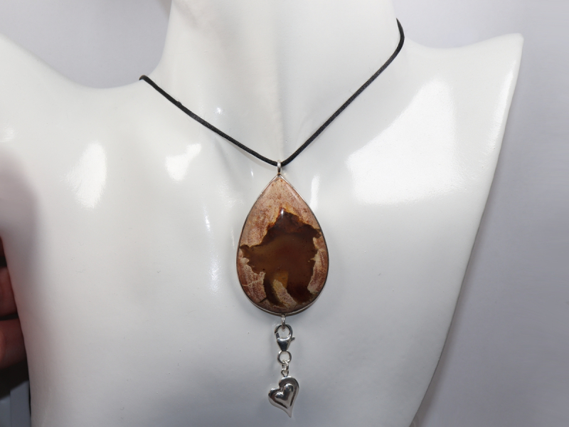 Amulettstein mit Band oder Silber 925