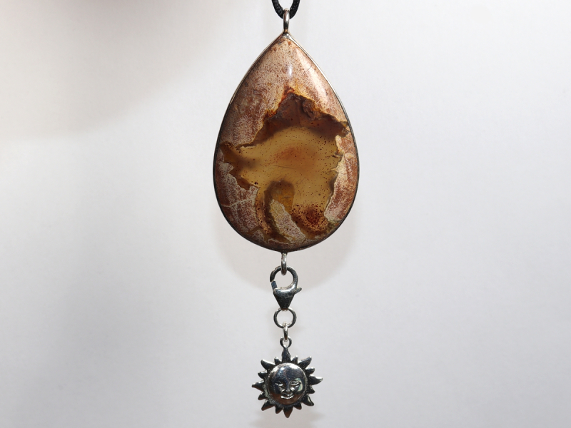 Amulettstein mit Band oder Silber 925