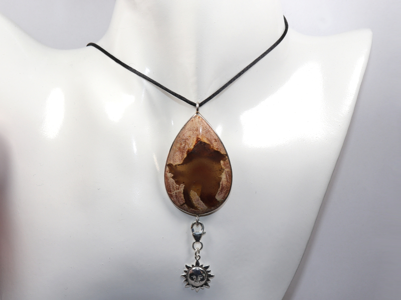 Amulettstein mit Band oder Silber 925