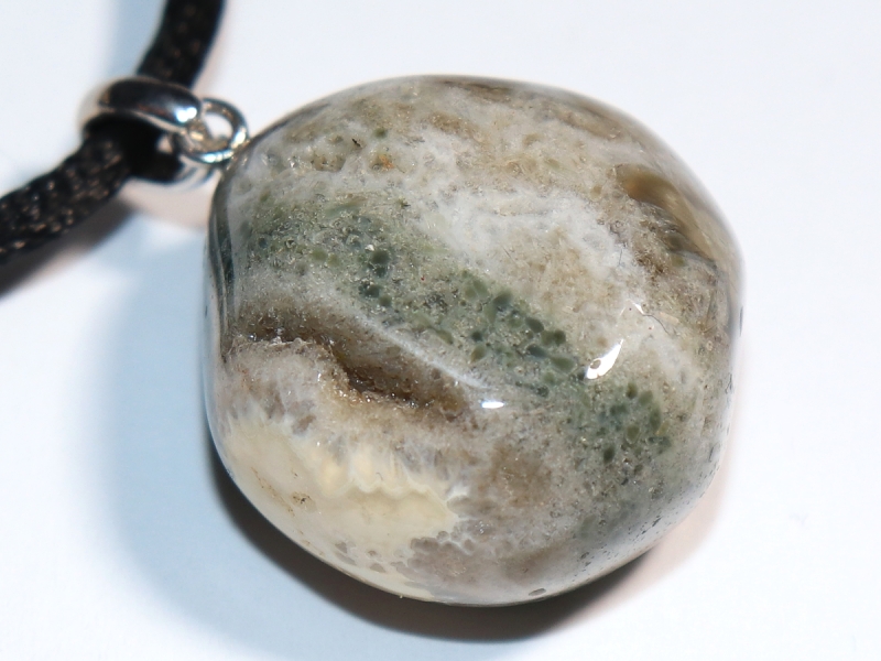 ocean jasper with cord or silver 925