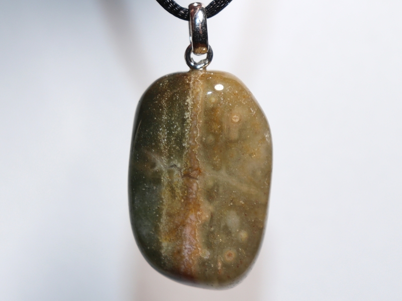 ocean jasper with cord or silver 925