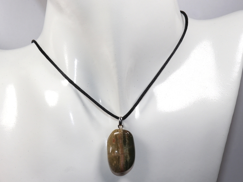 ocean jasper with cord or silver 925