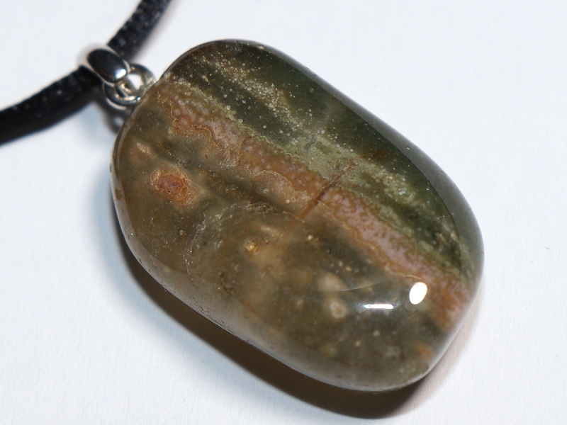 ocean jasper with cord or silver 925
