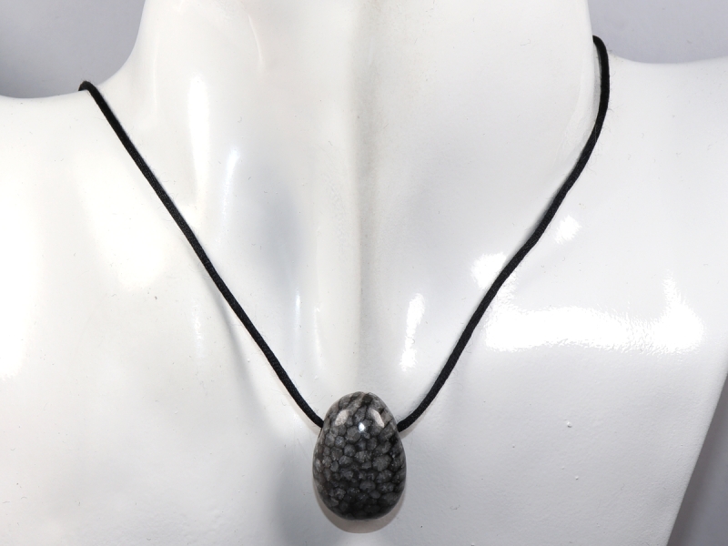 gray coral with cord or silver 925