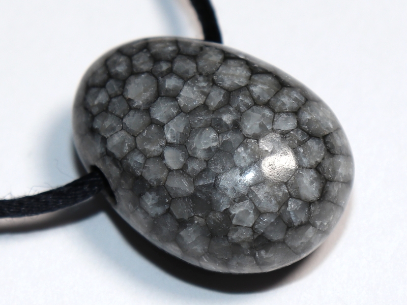 gray coral with cord or silver 925