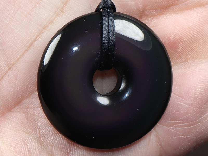 rainbow obsidian with cord