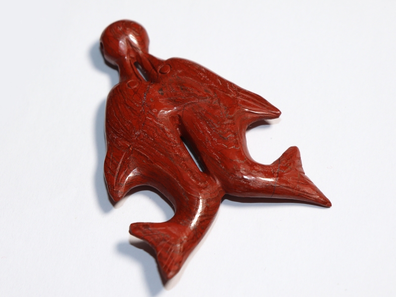 red jasper with nylon cord