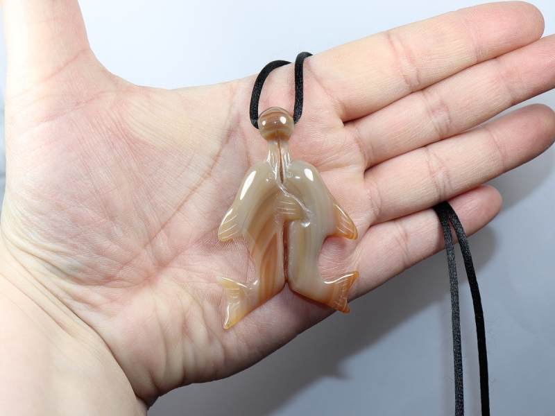 carnelian with nylon cord