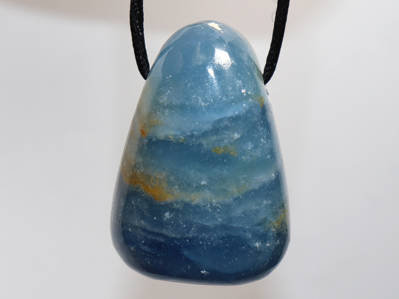 blue aragonite with cord or silver 925