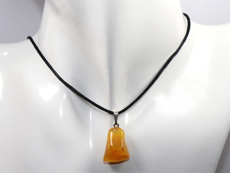 amber with cord or silver 925