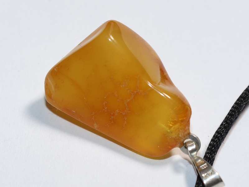 amber with cord or silver 925