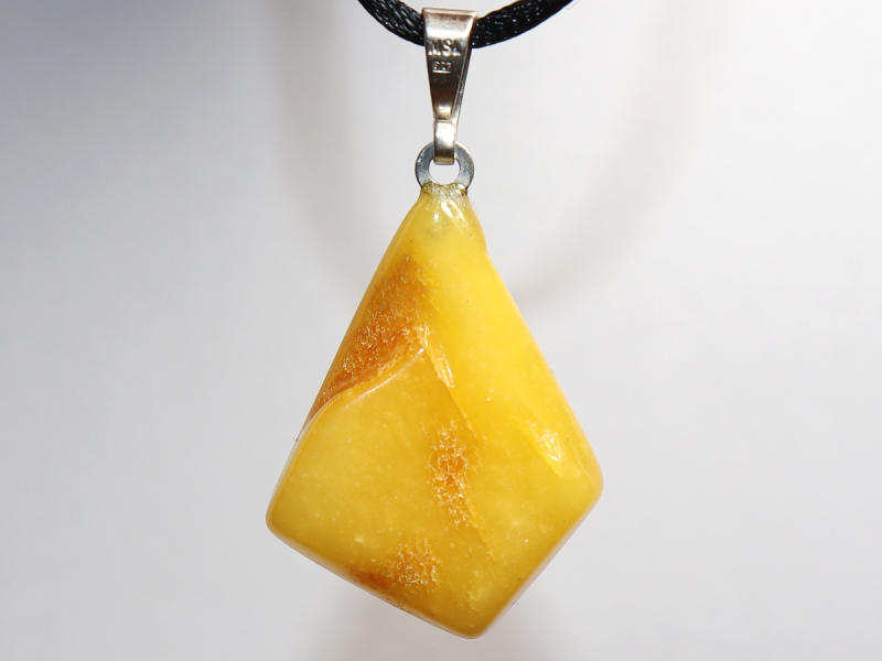 amber with cord or silver 925