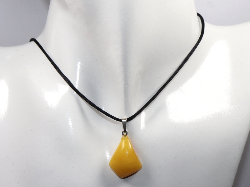 amber with cord or silver 925