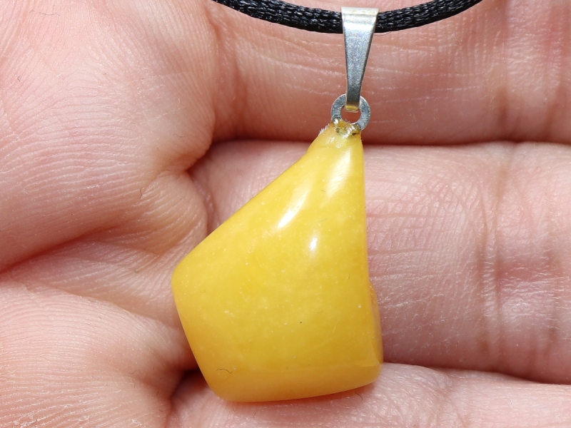amber with cord or silver 925