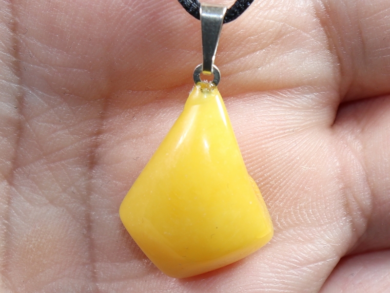 amber with cord or silver 925