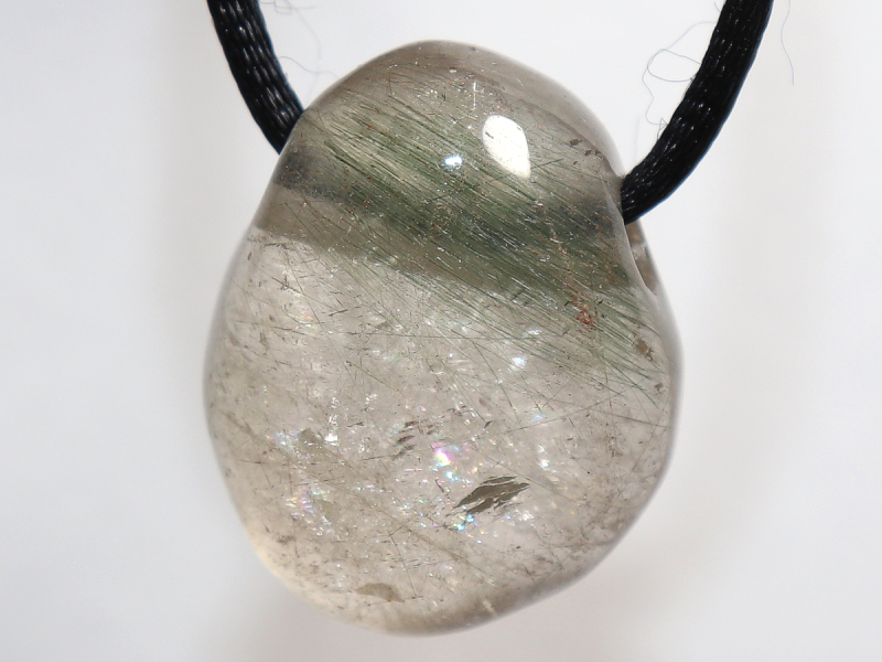 actinolite quartz with cord or silver 925