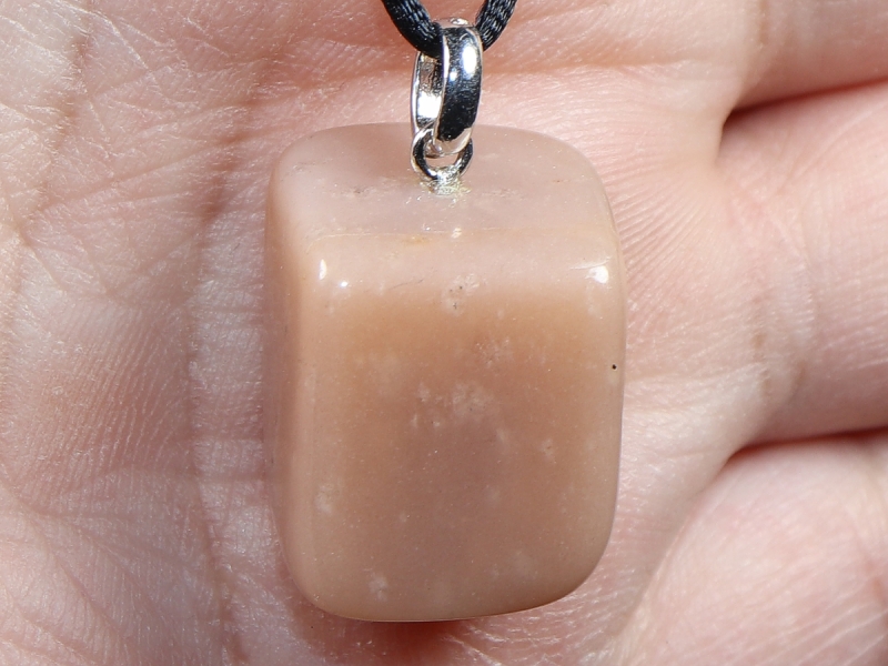 moonstone with cord or silver 925