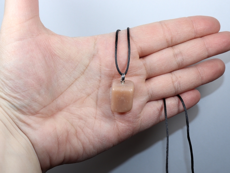 moonstone with cord or silver 925