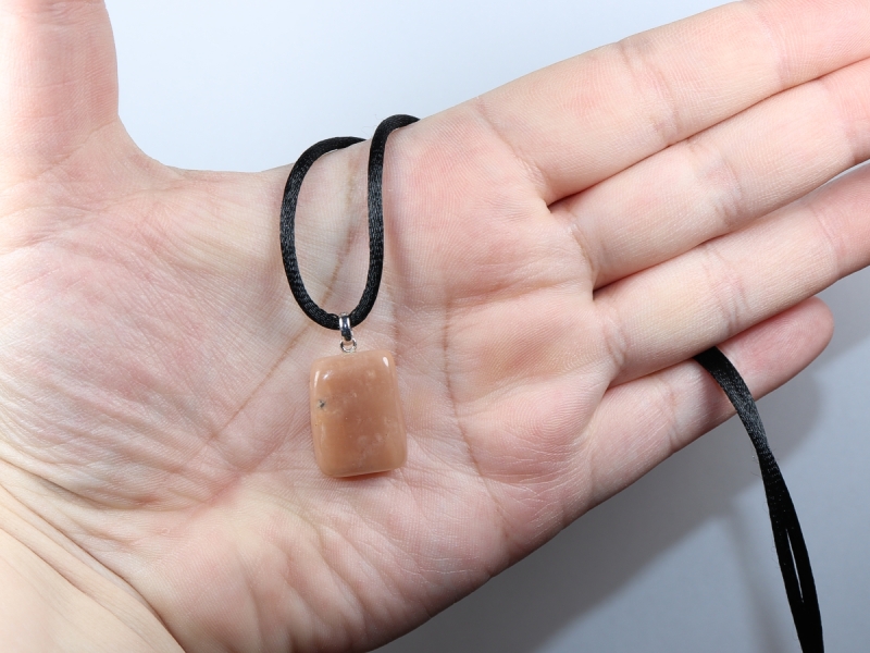 moonstone with cord or silver 925